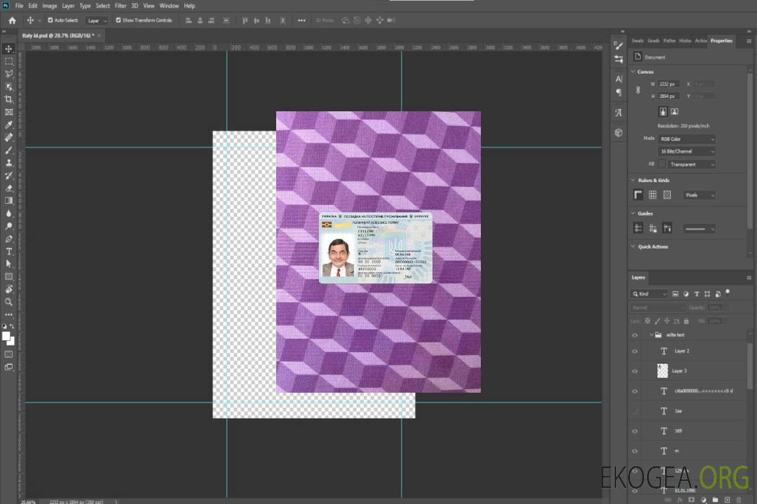 Photolook du permis de séjour en Ukraine AVANT template